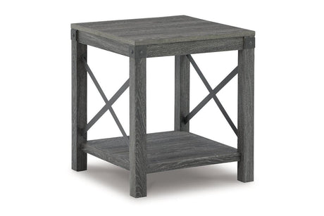 Freedan Grayish Brown Coffee Table and 2 End Tables by Ashley at Eve Furniture