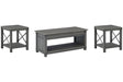 Freedan Grayish Brown Coffee Table and 2 End Tables by Ashley at Eve Furniture