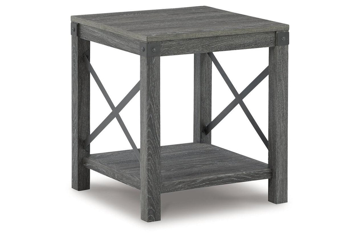 Freedan Grayish Brown Lift-top Coffee Table, 2 End Tables and Console by Ashley at Eve Furniture