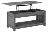 Freedan Grayish Brown Lift-Top Coffee Table by Ashley at Eve Furniture