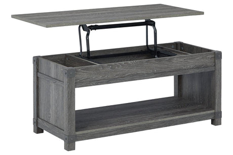 Freedan Grayish Brown Lift-Top Coffee Table by Ashley at Eve Furniture