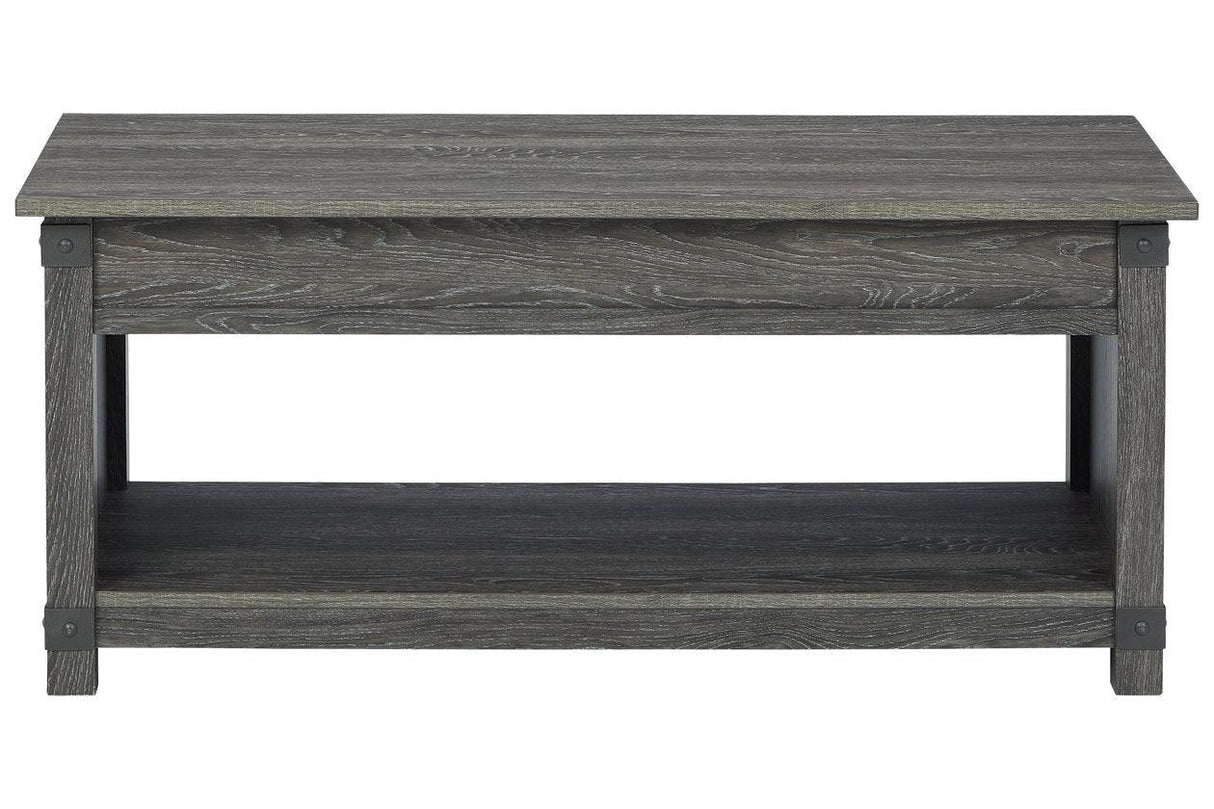 Freedan Grayish Brown Lift-Top Coffee Table by Ashley at Eve Furniture