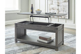 Freedan Grayish Brown Lift-Top Coffee Table by Ashley at Eve Furniture