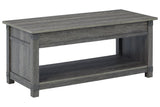 Freedan Grayish Brown Lift-Top Coffee Table by Ashley at Eve Furniture