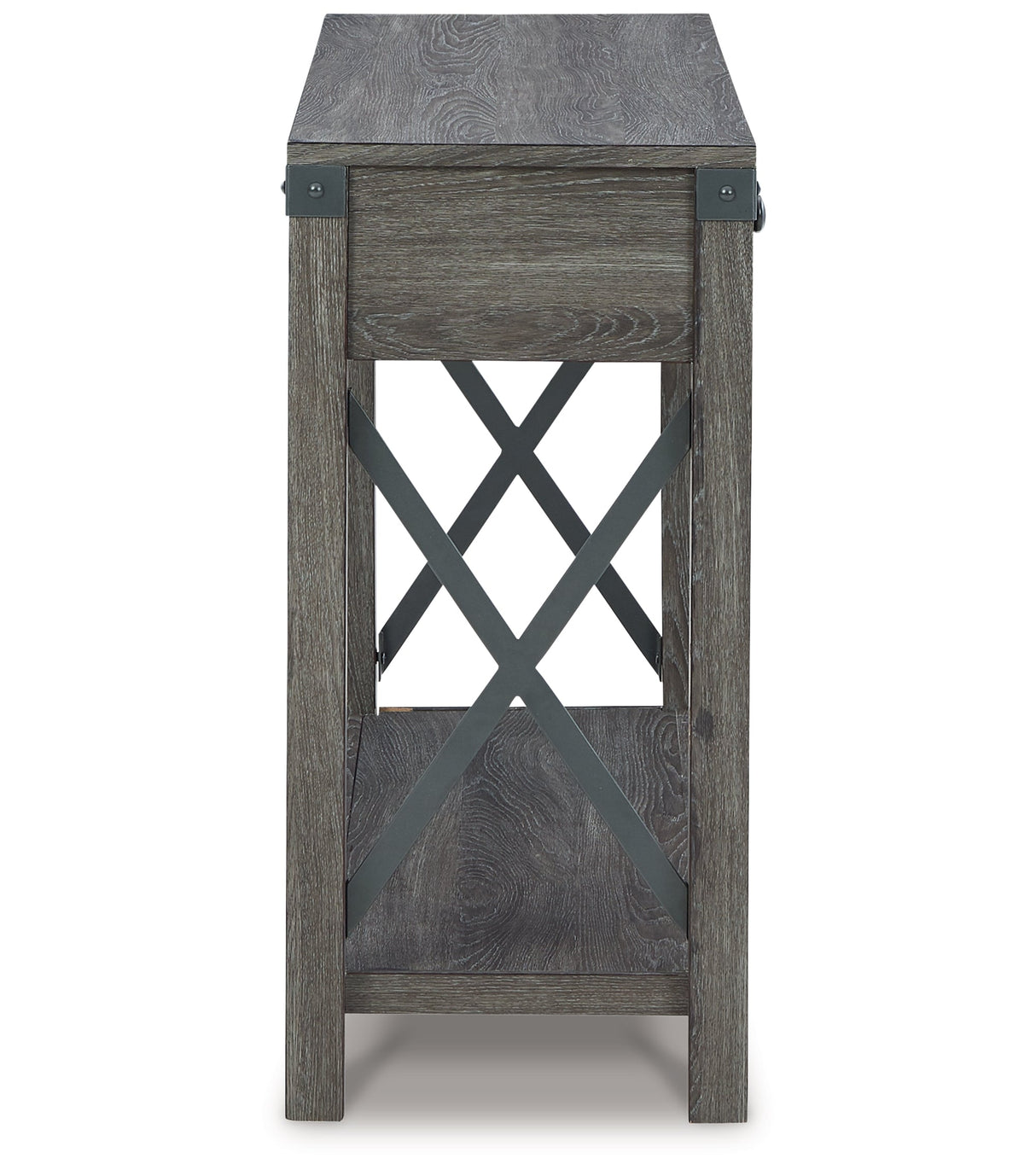 Freedan Grayish Brown Sofa/Console Table by Ashley at Eve Furniture