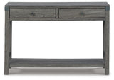 Freedan Grayish Brown Sofa/Console Table by Ashley at Eve Furniture