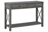 Freedan Grayish Brown Sofa/Console Table by Ashley at Eve Furniture