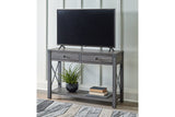 Freedan Grayish Brown Sofa/Console Table by Ashley at Eve Furniture