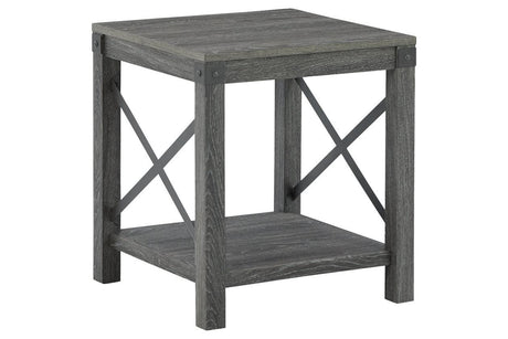 Freedan Grayish Brown End Table by Ashley at Eve Furniture