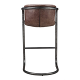 Freeman Barstool Grazed Brown Leather - Set Of Two by Moe's Home at Eve Furniture