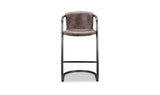 Freeman Barstool Grazed Brown Leather - Set Of Two by Moe's Home at Eve Furniture