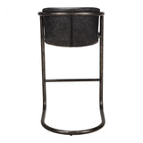 Freeman Barstool Onyx Black Leather - Set of Two by Moe's Home at Eve Furniture