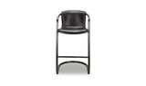 Freeman Barstool Onyx Black Leather - Set of Two by Moe's Home at Eve Furniture