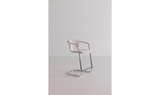 Freeman Chrome Frame Counter Stool Blended Cream by Moe's Home at Eve Furniture