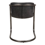 Freeman Onyx Black Leather Dining Chair (Set of 2) by MOES at Eve Furniture
