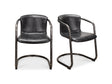 Freeman Onyx Black Leather Dining Chair (Set of 2) by MOES at Eve Furniture