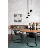 Freeman Onyx Black Leather Dining Chair (Set of 2) by Moe's Home at Eve Furniture