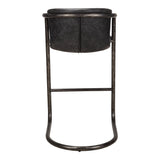 Freeman Two Barstool Onyx Black Leather Set Of by Moe's Home at Eve Furniture