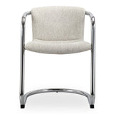 Freeman Two Chrome Frame Dining Chaired Cream by MOES at Eve Furniture