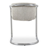 Freeman Two Chrome Frame Dining Chaired Cream by MOES at Eve Furniture