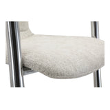 Freeman Two Chrome Frame Dining Chaired Cream by MOES at Eve Furniture