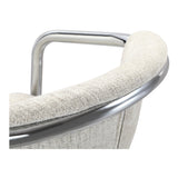 Freeman Two Chrome Frame Dining Chaired Cream by MOES at Eve Furniture