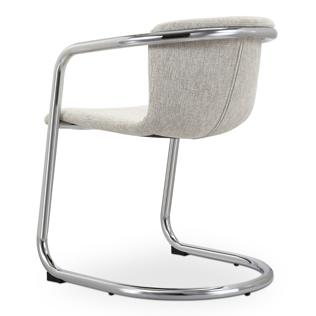 Freeman Two Chrome Frame Dining Chaired Cream Set Of by Moe's Home at Eve Furniture