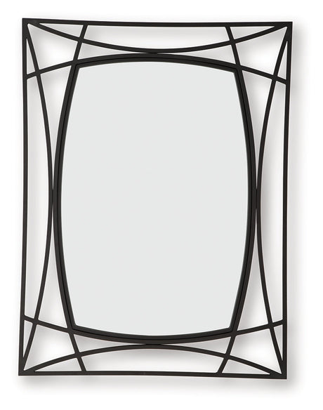 Freenville Black Accent Mirror by Ashley at Eve Furniture