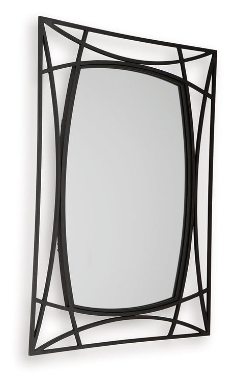 Freenville Black Accent Mirror by Ashley at Eve Furniture