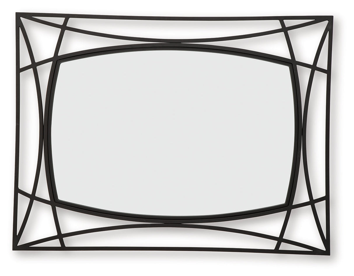 Freenville Black Accent Mirror by Ashley at Eve Furniture