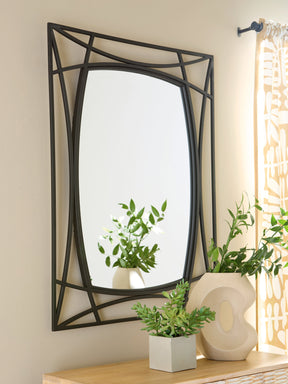 Freenville Black Accent Mirror by ASHLEY FURNITURE at Eve Furniture