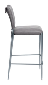 Freesia Charcoal Gray Barstool (Set of 2) by Zuomod at Eve Furniture