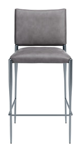 Freesia Charcoal Gray Barstool (Set of 2) by Zuomod at Eve Furniture