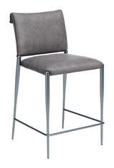Freesia Charcoal Gray Counter Stool (Set of 2) by Zuomod at Eve Furniture