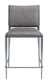 Freesia Charcoal Gray Counter Stool (Set of 2) by Zuomod at Eve Furniture