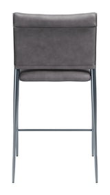 Freesia Charcoal Gray Counter Stool (Set of 2) by Zuomod at Eve Furniture