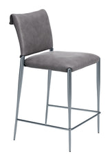 Freesia Charcoal Gray Counter Stool (Set of 2) by Zuomod at Eve Furniture
