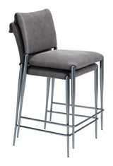 Freesia Charcoal Gray Counter Stool (Set of 2) by Zuomod at Eve Furniture