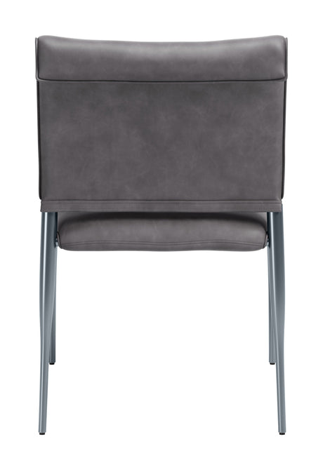 Freesia Charcoal Gray Dining Chair (Set of 2) by Zuomod at Eve Furniture