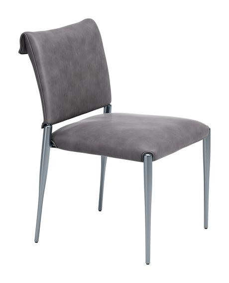 Freesia Charcoal Gray Dining Chair (Set of 2) by Zuomod at Eve Furniture