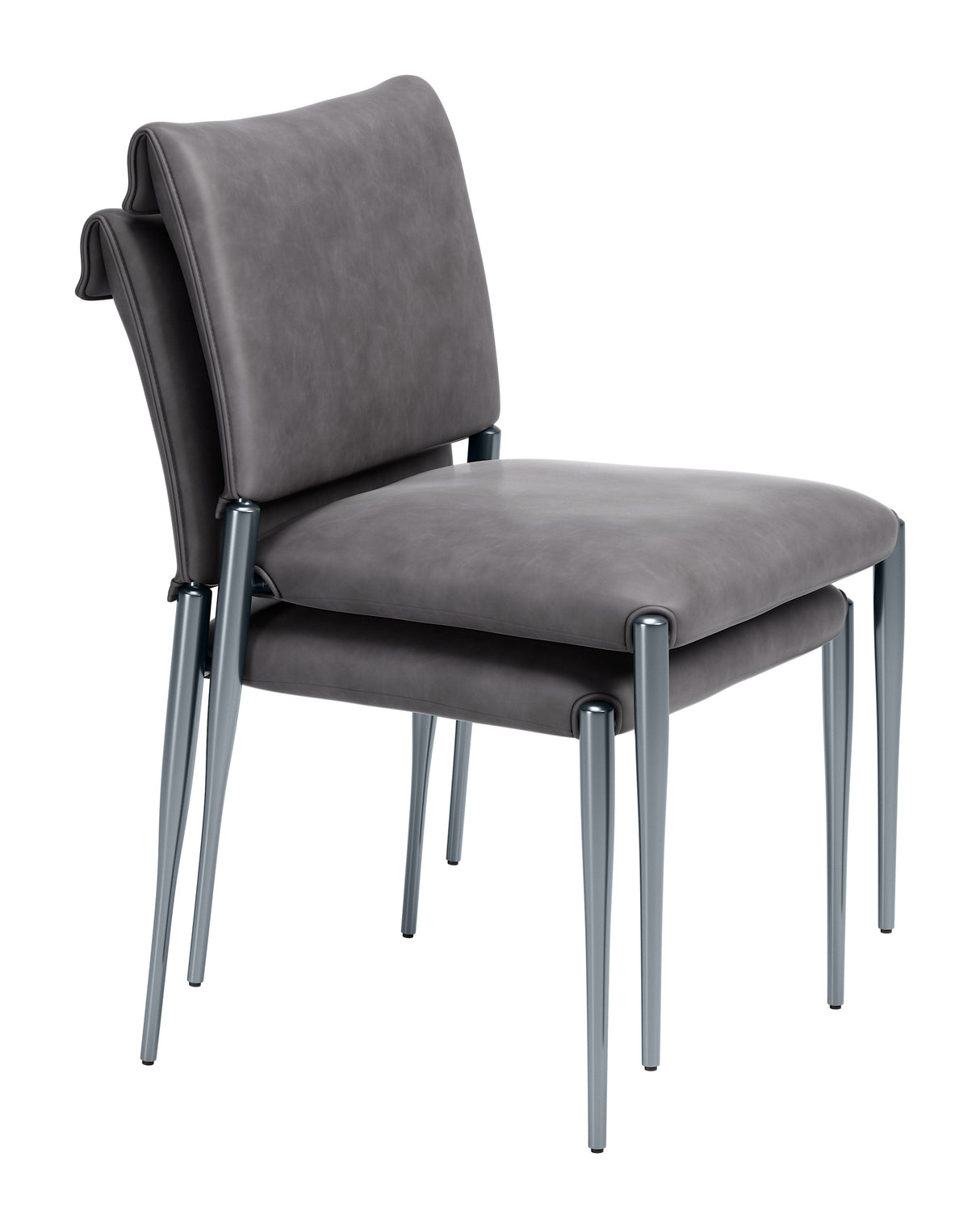 Freesia Charcoal Gray Dining Chair (Set of 2) by Zuomod at Eve Furniture