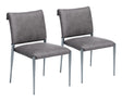 Freesia Charcoal Gray Dining Chair (Set of 2) by Zuomod at Eve Furniture