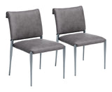 Freesia Charcoal Gray Dining Chair (Set of 2) by Zuomod at Eve Furniture