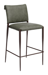 Freesia Olive Green Barstool (Set of 2) by Zuomod at Eve Furniture
