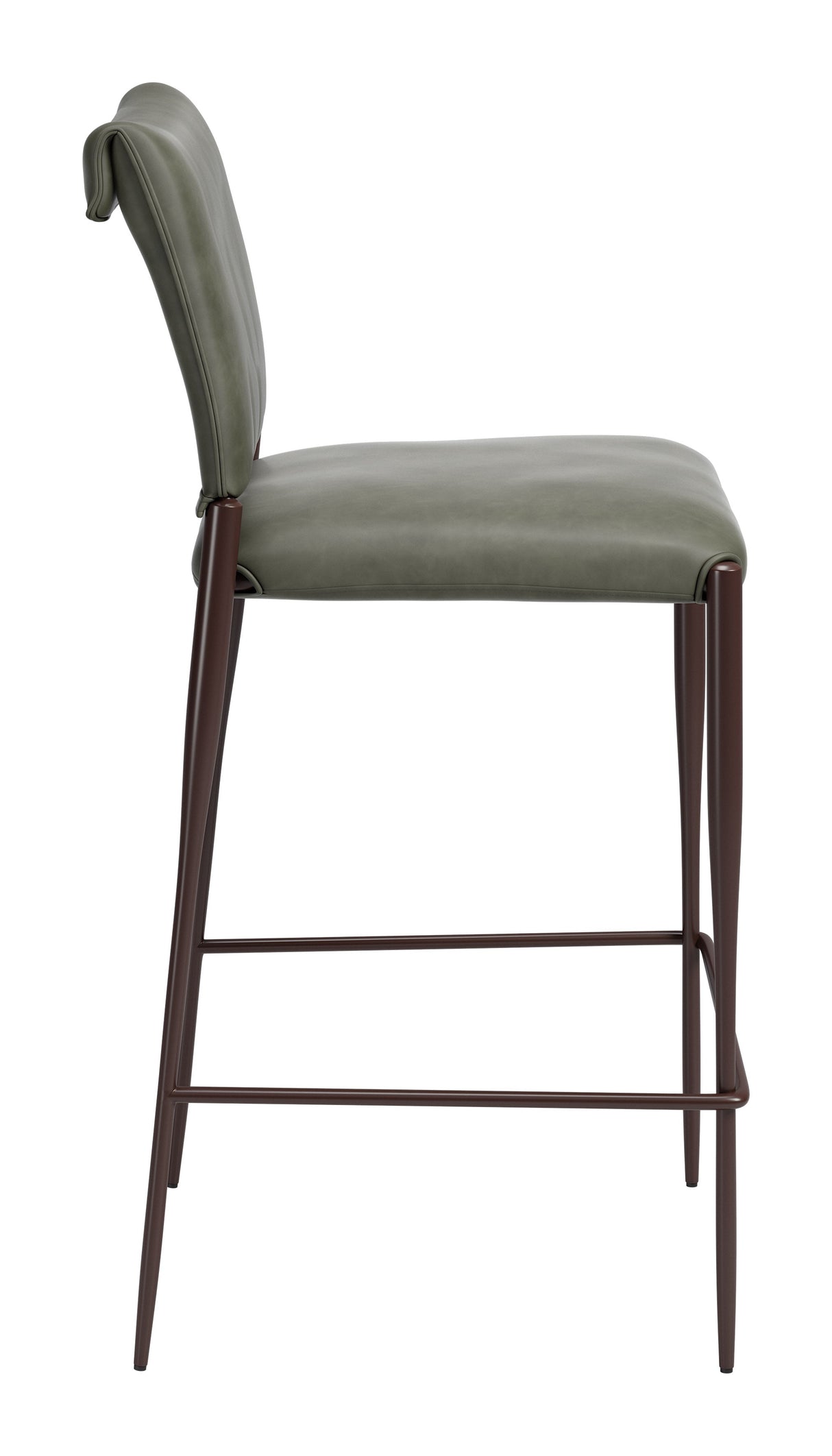 Freesia Olive Green Barstool (Set of 2) by Zuomod at Eve Furniture