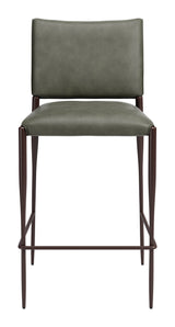 Freesia Olive Green Barstool (Set of 2) by Zuomod at Eve Furniture
