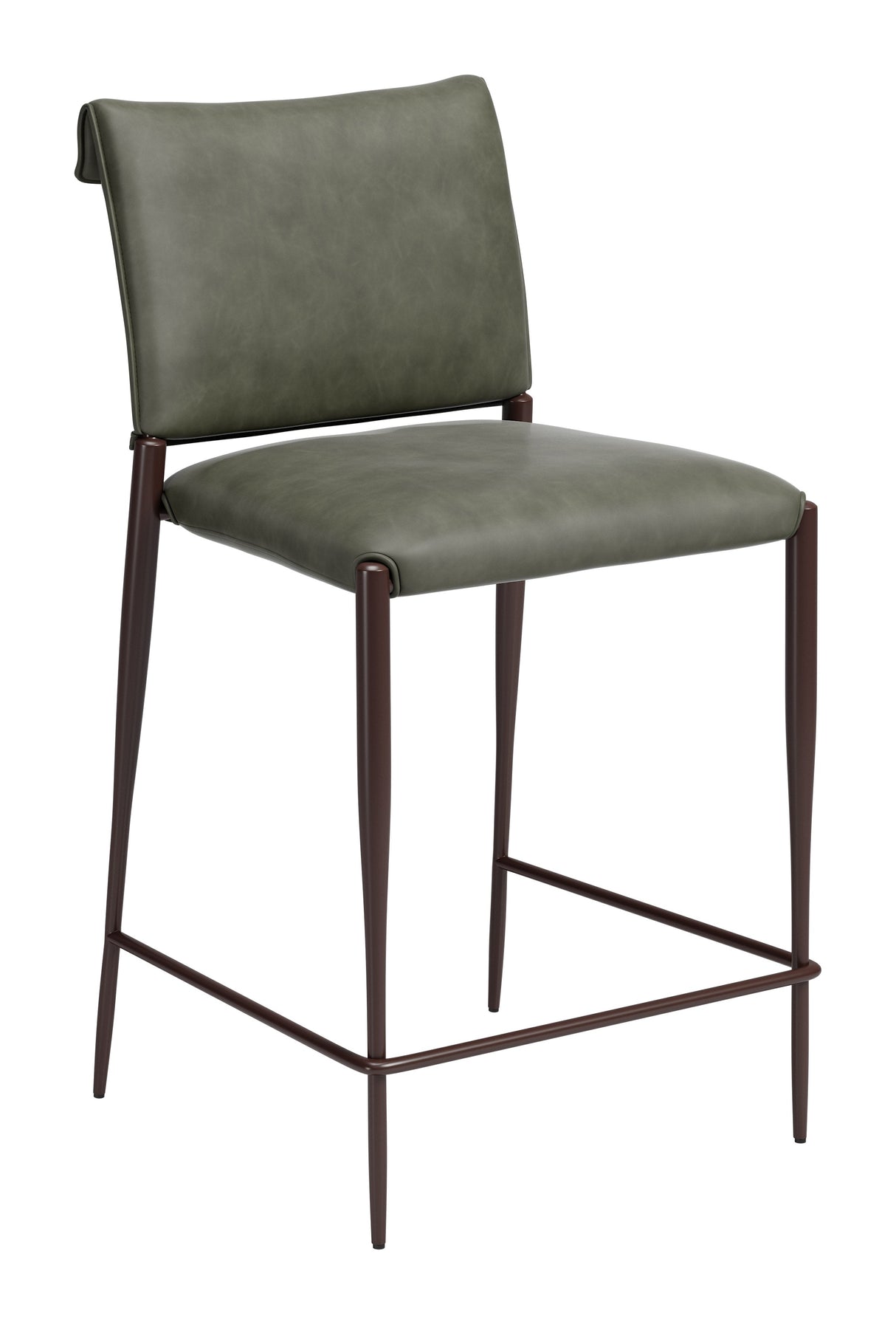 Freesia Olive Green Counter Stool (Set of 2) by Zuomod at Eve Furniture
