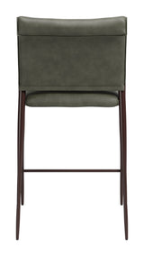 Freesia Olive Green Counter Stool (Set of 2) by Zuomod at Eve Furniture