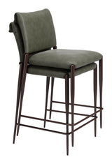 Freesia Olive Green Counter Stool (Set of 2) by Zuomod at Eve Furniture