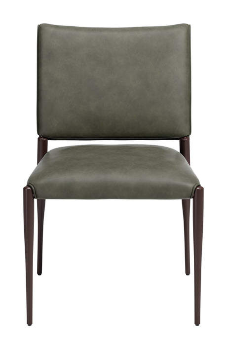 Freesia Olive Green Dining Chair (Set of 2) by Zuomod at Eve Furniture
